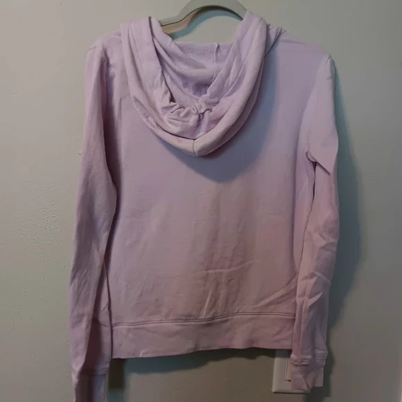 PINK Victoria's Secret Lilac Zip Hoodie with White Logo - Picture 4 of 10